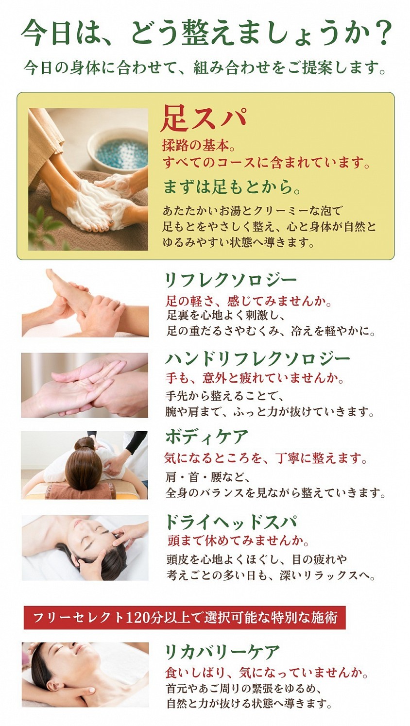 フリーセレクト内容